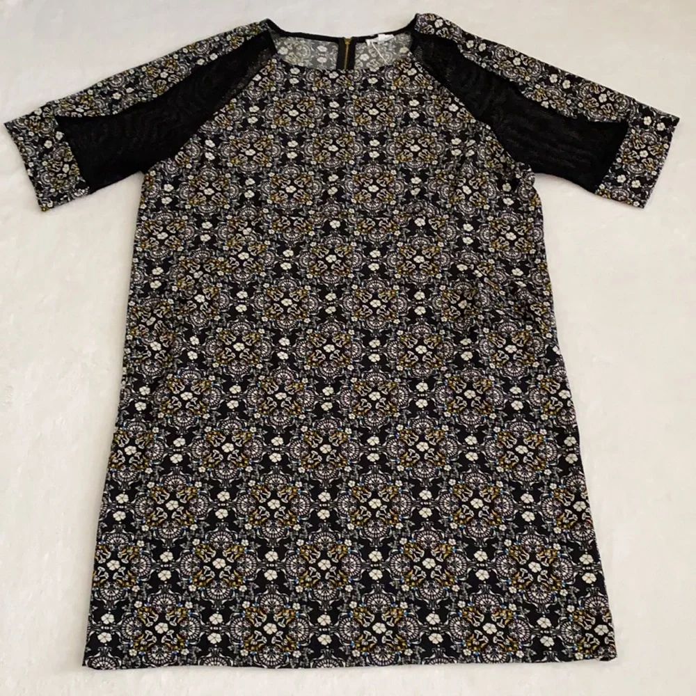 {NWT} Weston | Luella Boho Floral Medallion Print Shift Dress 8097 Black (L) - Picture 9 of 16
